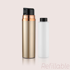 Refillable Inner Bottle  And Clear Big Dosage Airless Pump Bottles 50 / 80 / 100 / 120ml Empty Plastic Bottles